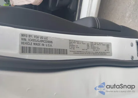 2024 Dodge Durango Srt 392 Alchemi Awd z USA, uszkodzony, nr VIN 1C4SDJGJ8RC220595